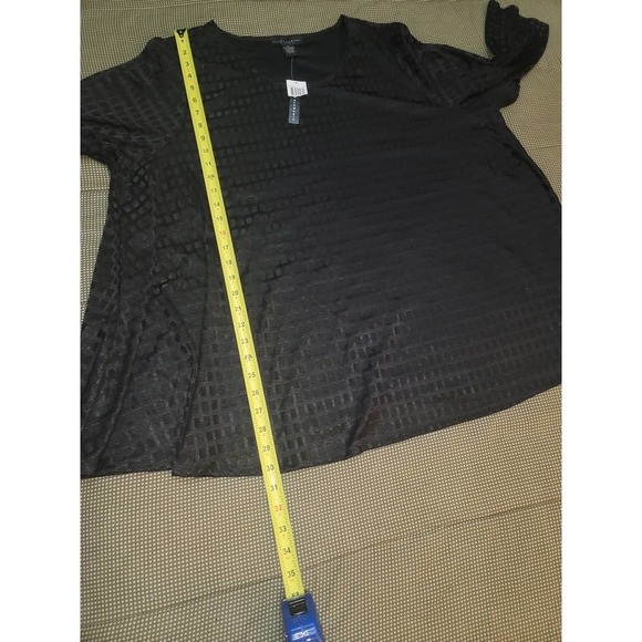 Grace Elements Women's Black Polyester Round Neck Long Sleeve Top Blouse Size 3X - Picture 13 of 15